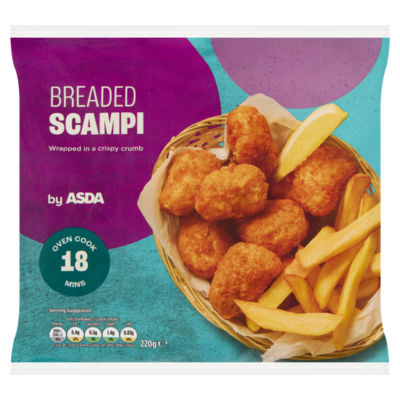 ASDA breaded scampi 235g - British product