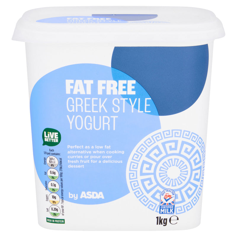 ASDA fat free Greek style yogurt 1kg - British product