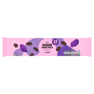 ASDA mini raisin snack boxes 10 x 14g (140g) - British product