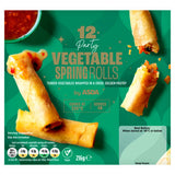 ASDA Party Vegetable Spring Rolls Part Baked Rolls 216g