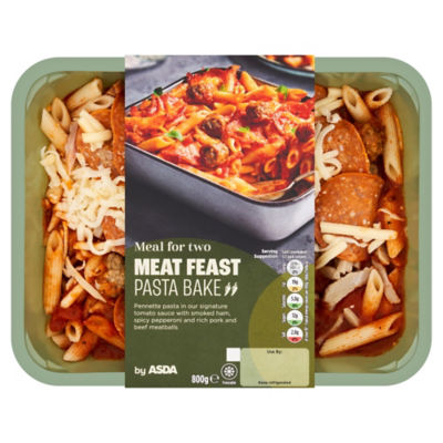 ASDA Meat Feast Pasta Bake Meal for Two 800g - British product