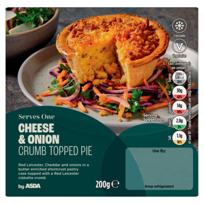 ASDA Käse- und Zwiebelkuchen mit Kruste 200g