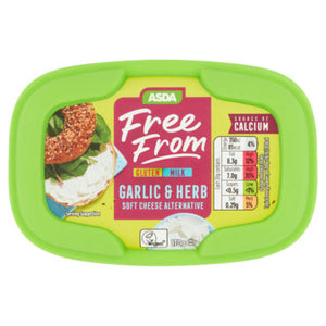 ASDA Free From Garlic & Herb Soft Cheese Alternative 170g