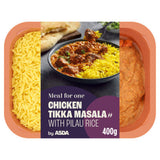 ASDA Fertiggericht für eine Person: Chicken Tikka Masala mit Pilau-Reis, 400 g