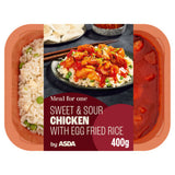 Poulet aigre-doux ASDA avec riz frit aux œufs (repas pour 1 personne, 400 g)
