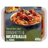 Spaghettis et boulettes de viande ASDA, plat réfrigéré 400 g