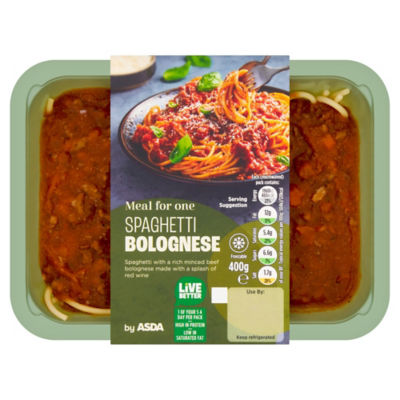 Asda spaghetti bolognese chilled meal 400g - British product