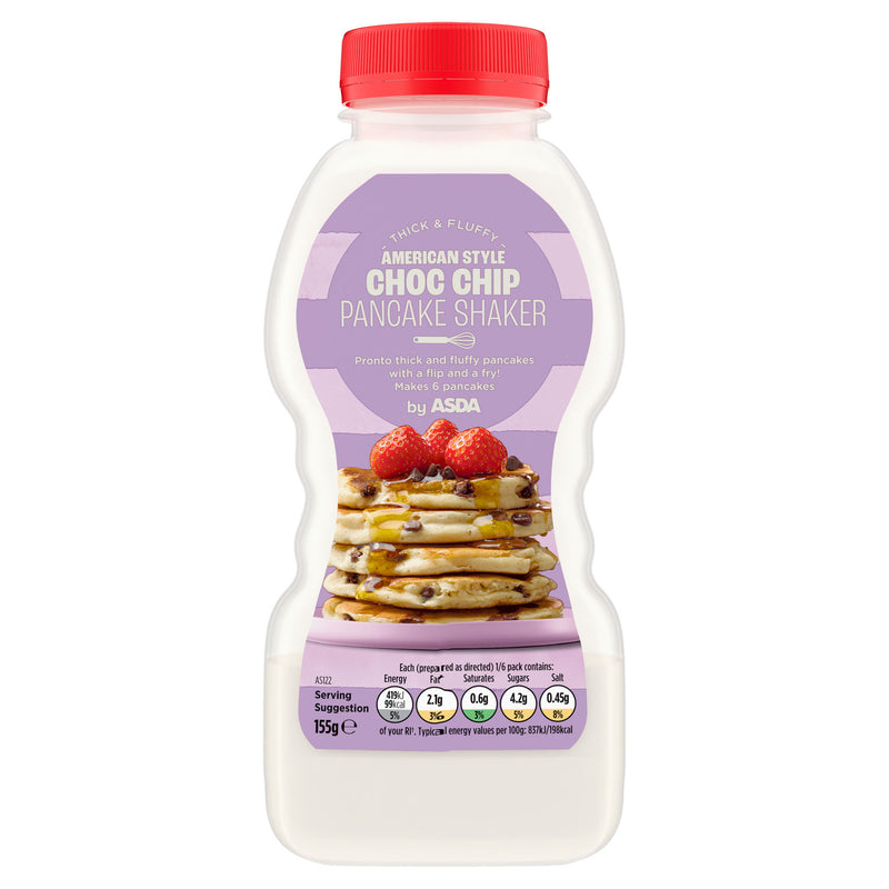 ASDA American Style Choc Chip Pancake Shaker Mix 155g - British product