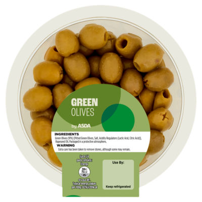ASDA pitted green olives 150g - British product
