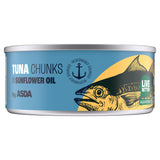 ASDA tuna chunks in sunflower oil 145g - British product