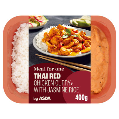 ASDA Thai Rød Kyllingcurry med Jasminris Klarrett 400g