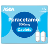 ASDA Paracetamol 500mg Caplets 16 - British product