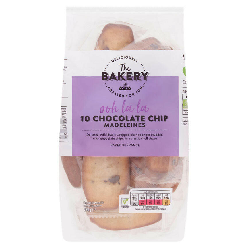 The BAKERY at ASDA 10 Chocolate Chip Madeleines GOODS ASDA