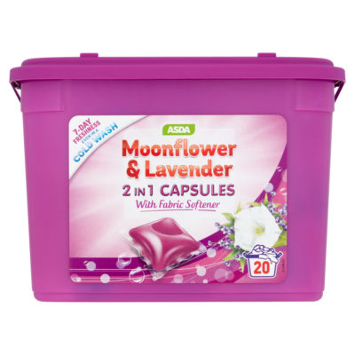 ASDA Moonflower Lavender laundry capsules 20 pack - British product