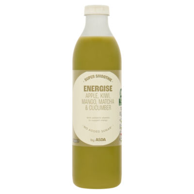 ASDA Energise Apple, Kiwi, Mango, Matcha & Cucumber smoothie 750ml - British product