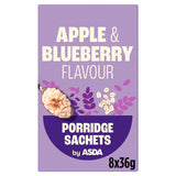 ASDA apple and blueberry porridge sachets 288g - British product