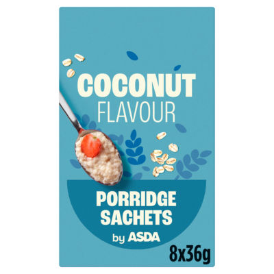ASDA coconut porridge sachets 8 pack 36g - British product