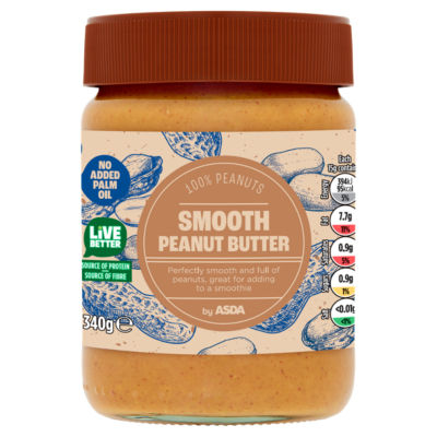 ASDA Smooth Peanut Butter 340g - British product