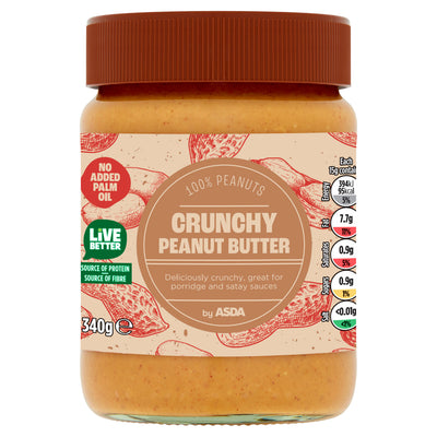 ASDA ASDA Crunchy Peanut Butter 340g- Buy online at McGrocer