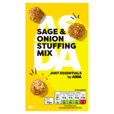 ASDA Just Essentials sage and onion stuffing mix 85g, UK version