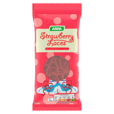 ASDA strawberry laces sweets 180g - British product