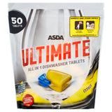ASDA citrus dishwasher tablets 50 x 15g (750g) - British product