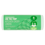 ASDA Biodegradable 20 Tie Top Kitchen Caddy Liners Compost Bags 5 Litres