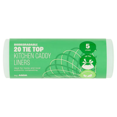 ASDA 20 Home Compostable Kitchen Caddy Liners 5 Litres