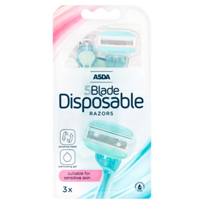 Asda 5 blade disposable shaving razor - British product