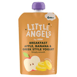 Little Angels apple banana Greek yogurt baby food pouch 100g, UK version