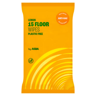ASDA Lemon Antibacterial Floor Wipes 15 wipes - British product