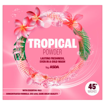 ASDA Tropical fabric detergent powder 2.25kg - British product