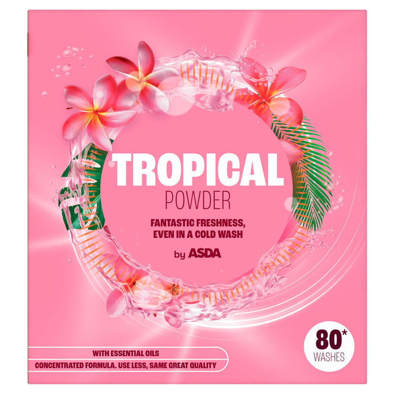 ASDA Tropical washing powder 4kg, imported from the UK