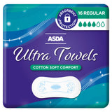 ASDA regular ultra sanitary towels 16 - British product