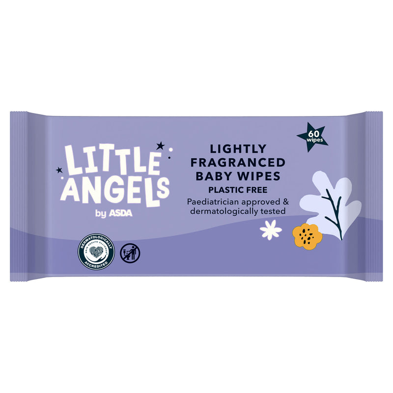 Little Angels by ASDA lightly fragranced baby wipes 60, UK version
