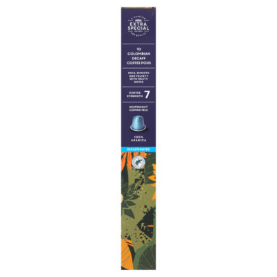 ASDA decaf Colombian coffee pods 54g - British product
