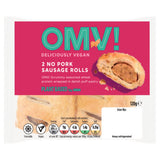 OMV! Plant Based No Pork Sausage Rolls 120g, imported from the UK