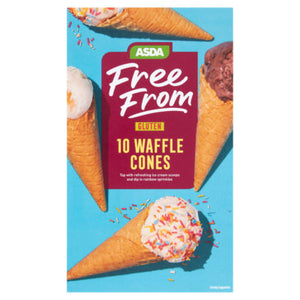 ASDA Free From Gluten Waffle Cones 10 cones