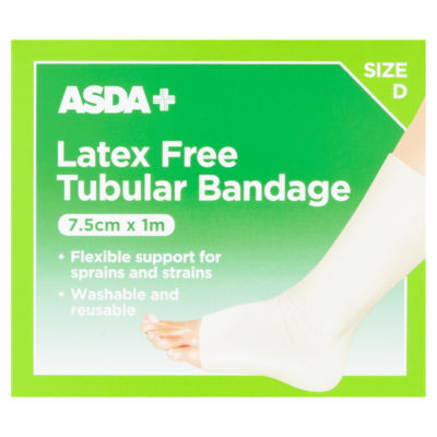 ASDA Latex Free Tubular Bandage Size D 7.5cm x 1m - British product