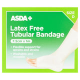 ASDA Latex Free Tubular Bandage Size D 7.5cm x 1m - British product