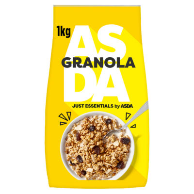 JUST ESSENTIALS granola with raisins and almonds 1kg, imported from the UK