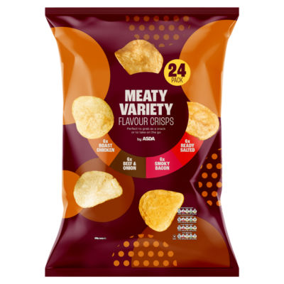 Asda Meaty Variety Crisps 600g - British product