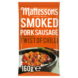 Mattessons smoked pork sausage twist of chilli 160g, imported from the UK