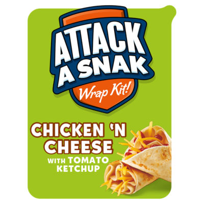 Attack A Snak Kit Wrap Poulet et Fromage avec Ketchup Tomate 86g
