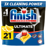 ASDA Finish Ultimate All In One Dishwasher Tablets Lemon 21 Tabs- Buy online at McGrocer
