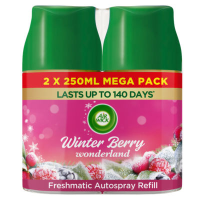 Air Wick Winter Berry Wonderland Freshmatic twin refill 2x250ml (British brand)
