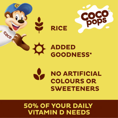 Kellogg's Coco Pops chocolate breakfast cereal 420g, UK version