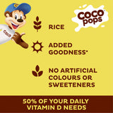 Kellogg's Coco Pops chocolate breakfast cereal 420g, UK version