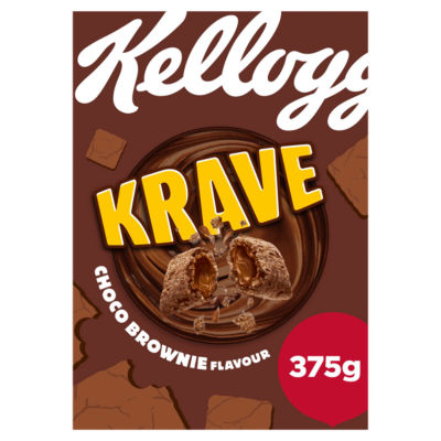 Kellogg's Krave Choco Brownie breakfast cereal 375g, UK version