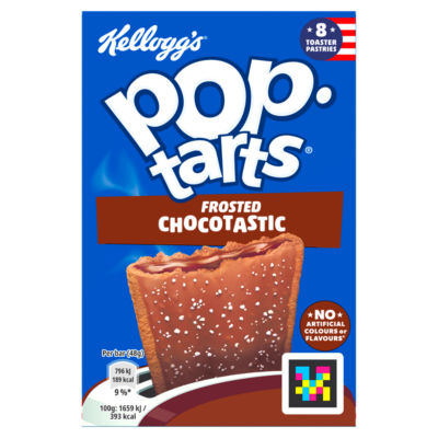 ASDA Kellogg's Pop-Tarts Frosted Chocotastic Pastry Snack Slices 8x48g- Buy online at McGrocer